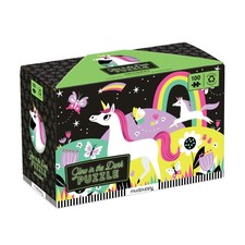 Unicorn Glow In The Dark 100 Piece Puzzle Magical Colorful Fun for Kids