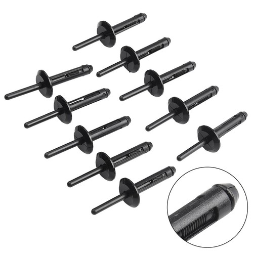 Rivet Clips Car Clips Plastic Rivet Clips Black Car Clips Plastic Black - Picture 4 of 12