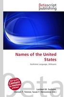 Lambert M. Surhone (U. A.) | Names Of The United States | Taschenbuch | Englisch