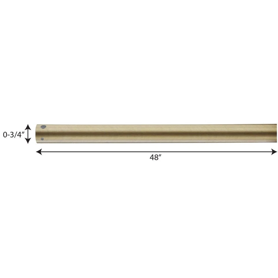 48 Inch Brass Downrod for Ceiling Fans Ideal for High Ceilings Adjustable Height - Image 2 of 4