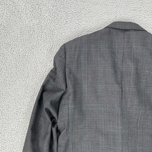Hart Schaffner Marx Blazer Men 44L Grey Glen Plaid 2 Button Sports Coat USA Made - Picture 20 of 22