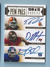 RICHARDSON MARTIN WILSON PEAD JAMES HILLMAN 2012 PANINI PEN PALS AUTOGRAPH AUTO