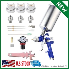 Profesional HVLP Pistola De Pintura De Aire Para Pintar Casas Autos Acero Nuevo