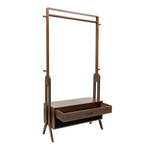 Vintage Bamboo Garment Rack Freestanding Closet Organizer Coat Rack 300lbs - Picture 8 of 18