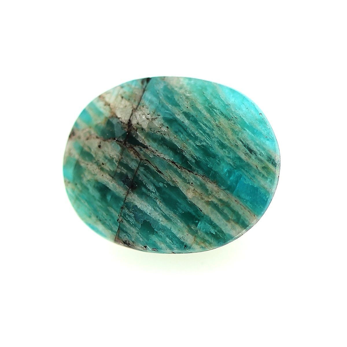 Pierre fine amazonite Madagascar 1.76 carats de qualité joaillerie pour bague