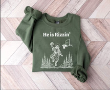 He is Risen Funny Easter Shirt of Jesus Playing Heather Forest 3D SWEATER