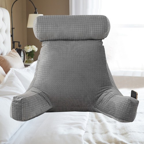 Bed Reading Pillow Backrest Lumbar Support Arm Seat Lounger with Neck Cushion - Picture 49 of 51