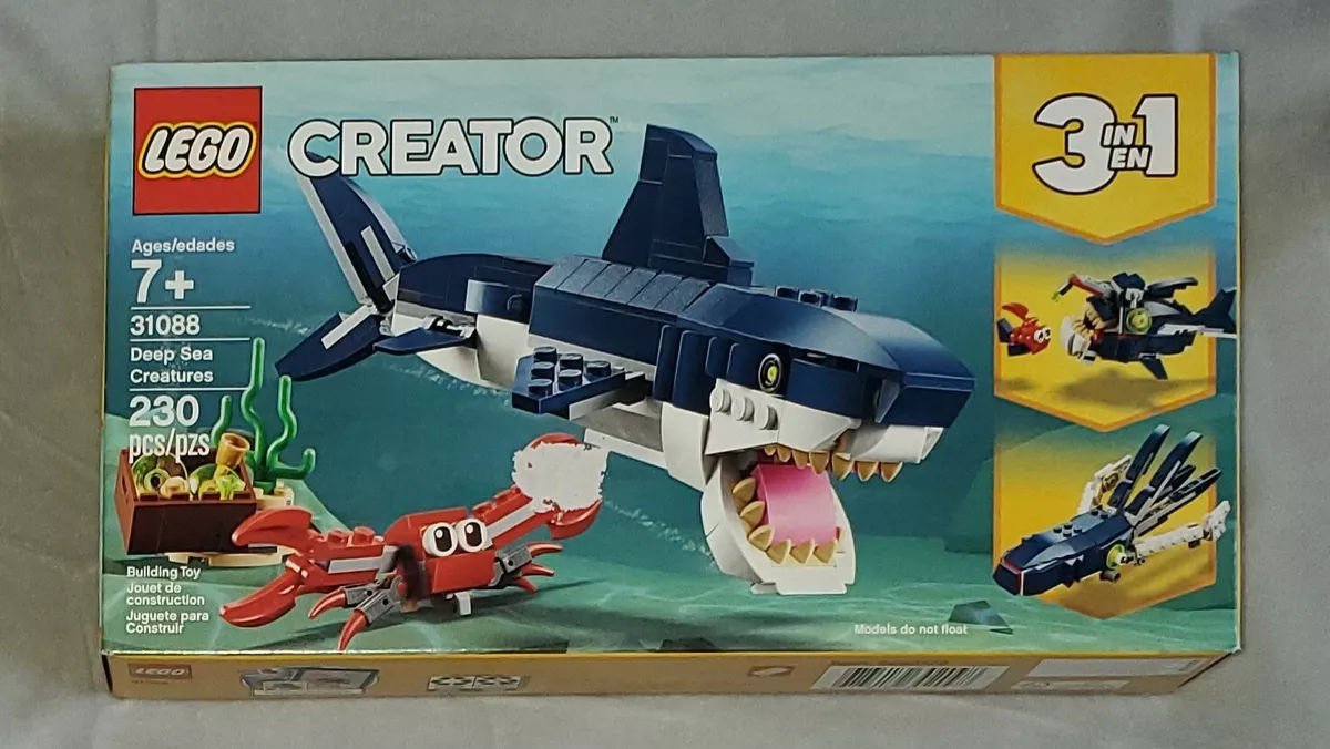 LEGO Creator 3 in 1 Deep Sea Creatures Shark Toy Set 31088