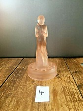 COLLECTION OF ART DECO GLASS CENTREPIECE BOWL & FLOWER FROG POSY LADY FIGURINES