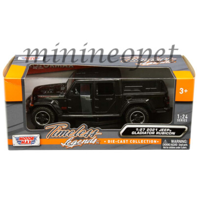 MOTORMAX 2021 JEEP GLADIATOR RUBICON HARD TOP PICKUP TRUCK 1/24-1/27 BLACK 79368
