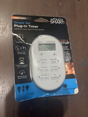 Jasco My Touch Smart SimpleSet Plug-in Timer 26892 NEW 