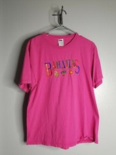 Vintage Adult L Bahamas Embroidered Souvenir Travel T Shirt