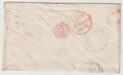 1852 =114= NUMERAL BRANDON SUFFOLK & UDC HILBOROUGH NORFOLK 1d PINK ENV TO ODIAM - Picture 2 of 2