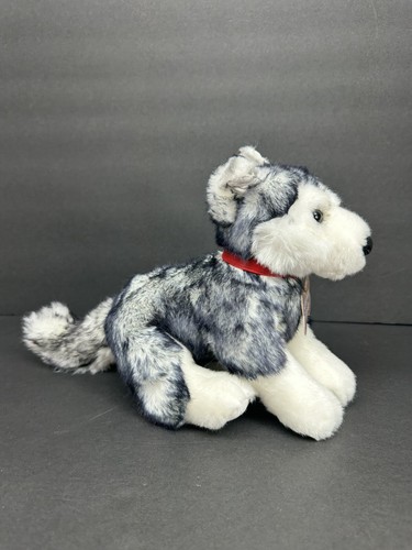 Gund SIBERIAN HUSKY JR cane peluche collare rosso 12" #13106 cucciolo nuovo con etichette NUOVO - Foto 5 di 9