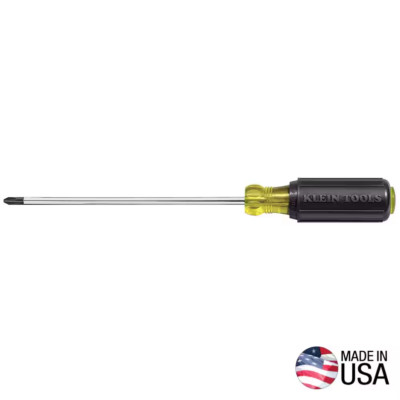 Klein Tools 603-10 #2 Phillips-Tip Screwdriver with 10'' Round-Shank Made in USA!