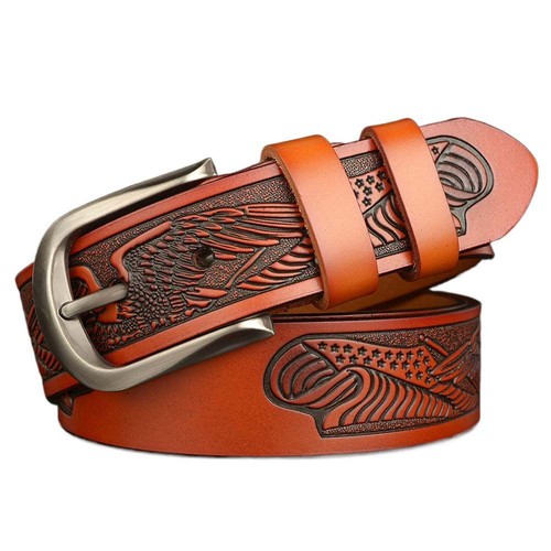 Cowskin Cowboy Buckle Waistband Men Belts Genuine Leather Belts Men Waist Strap - Bild 25 von 39
