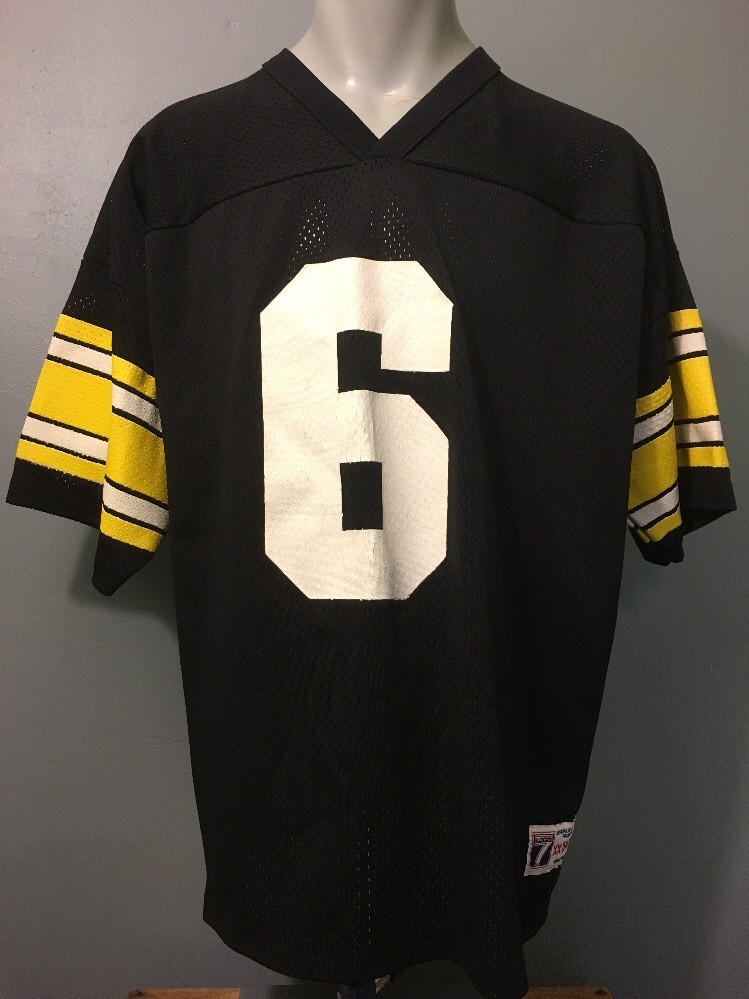 Vtg 80s 90s NFL Pittsburgh Steelers Jersey Mens XXL 2X Buddy Brister Home  Black