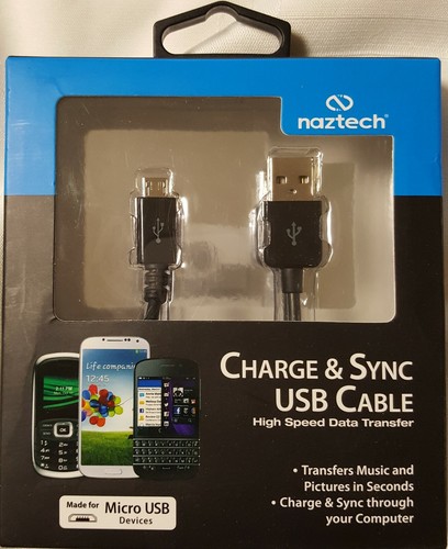 Naztech Charge and Sync USB Cable for Micro USB Devices NEW - Picture 2 of 3