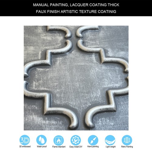 Pressed Tin Ceiling Tile 3D wall panel 24"x24" PVC PLB28 Antique tin 10pcs/lot - Picture 3 of 22