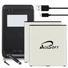 Boosting 2x 3700mAh Battery Charger Cable Stylus F Samsung Galaxy J3 2017 J327A