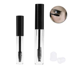 2 Pcs Mascara Tube and Wand for Castor Oil Empty Eyelash Spoolies Container