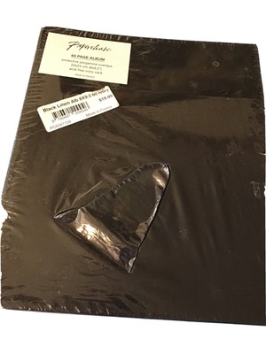 Black Linen Photo Album 60 Page 8x9.5 