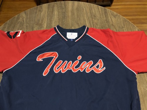 Minnesota Twins XL Red & Navy Pullover Light Jacket MLB Genuine Merchandise - Picture 3 of 9