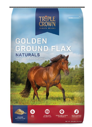 Triple Crown 3004485 Bag Naturals Golden Ground Flax Horse Supplement, 25 lb.