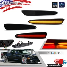 LED Side Marker Light For 05-13 Chevy Corvette C6 Z06 Base Front Rear Amber Red