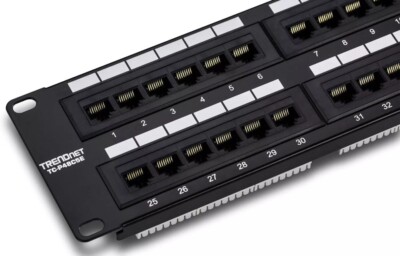 Trendnet TC-P48C5E 48-Port Up to Cat5E Rj45 2U Rackmount Patch Panel Unshielded