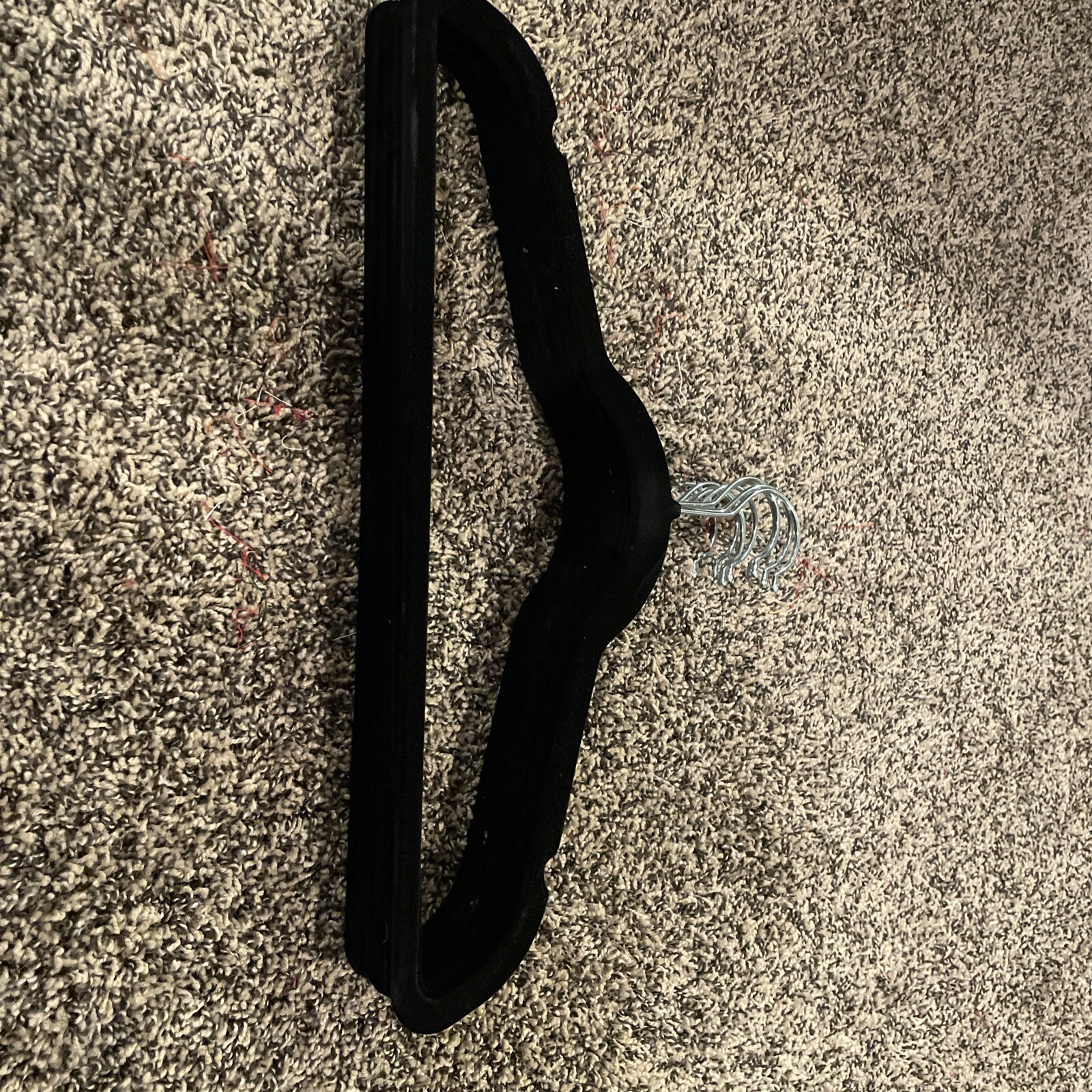 8 Pack Black Velvet Non-Slip Flocked Hangers with 360° Swivel Hook-image