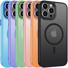 For iPhone 16 Pro Max Plus Phone Case Magnetic Translucent Slim Shockproof Cover