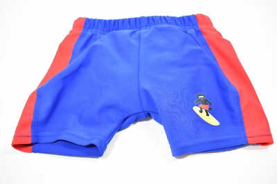 Infant Boys I Play Blue & Red Swim Shorts  Size S (6months)  NWOT