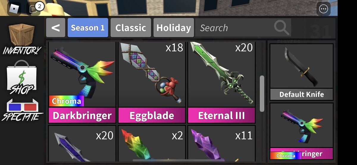 MURDER MYSTERY 2 GODLIES INVENTORY STACKED (8,000+ VALUE!)