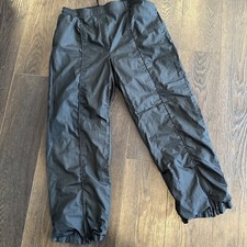 VTG Nike Y2K Womens Track Warm Up Black Pants; Polyester W Lining; Womens Size M