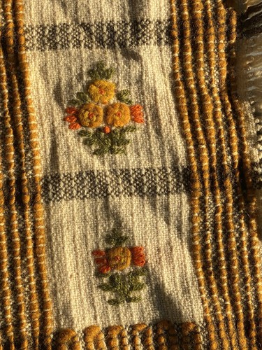 Arazzo tradizionale svedese vintage da appendere 149x52 cm - Foto 6 di 9