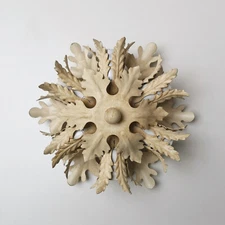 VINTAGE BANCI FIRENZE ITALIAN TOLE FLUSH MOUNT CEILING FIXTURE 6 LIGHTS ITALY