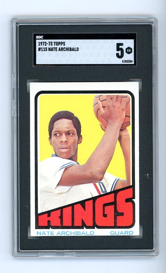 Topps Archibald Nate 115 Basketball 1972-73 Kings Hof Card Kings 2nd Year Sgc 5