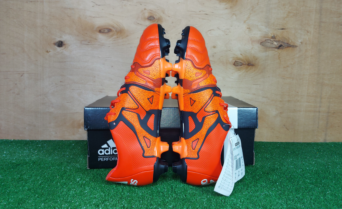 Adidas X 15.1 FG B26980 Leather Orange boots Cleats mens Adidas X 15.1 FG B26980 Leather Orange boots Cleats mens
