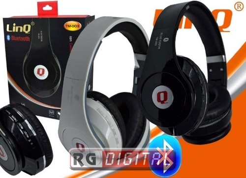 CUFFIE STEREO WIRELESS BLUETOOTH LINQ TM-003 MICRO SD CARD AUX IN FM RADIO  | eBay
