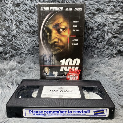 100 Kilos VHS Tape 2001 Glenn Plummer MC Eiht CJ Mack Ricky Ross Urban Crime