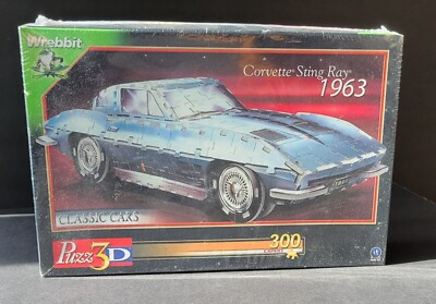  Wrebbit 1963 Corvette Sting Ray 3D Puzzle ,sealed box 300  pieces