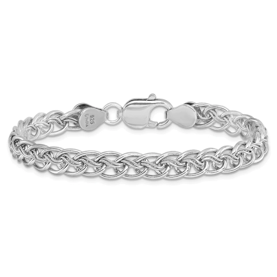Silver Polished Link Bracelet QLF499 - Image 3 of 4
