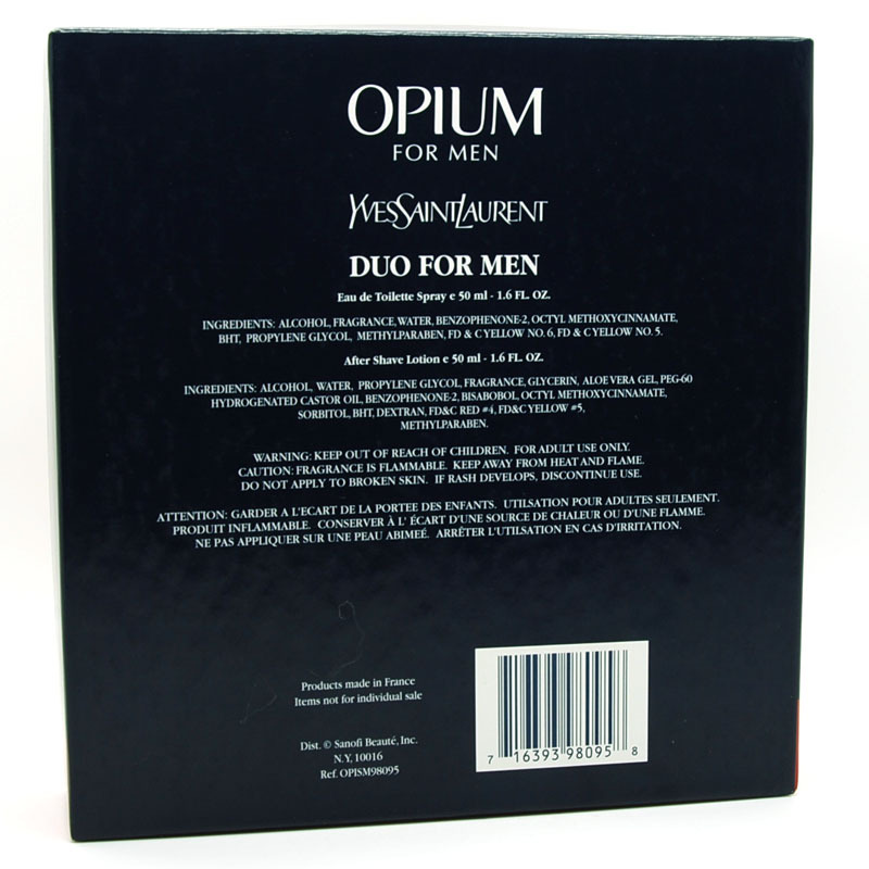 Opium by Yves Saint Laurent Gift Set Men (1.6 oz EDT Spray +
