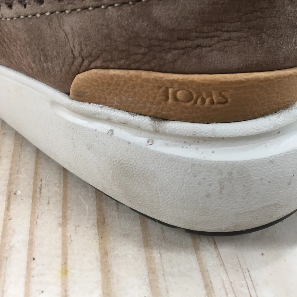 Toms Zapatos Mujer 8.5 Cascada Tenis Marrón Con Cordones Medio Top Punta Redonda 10014049 Foto 4 de 4
