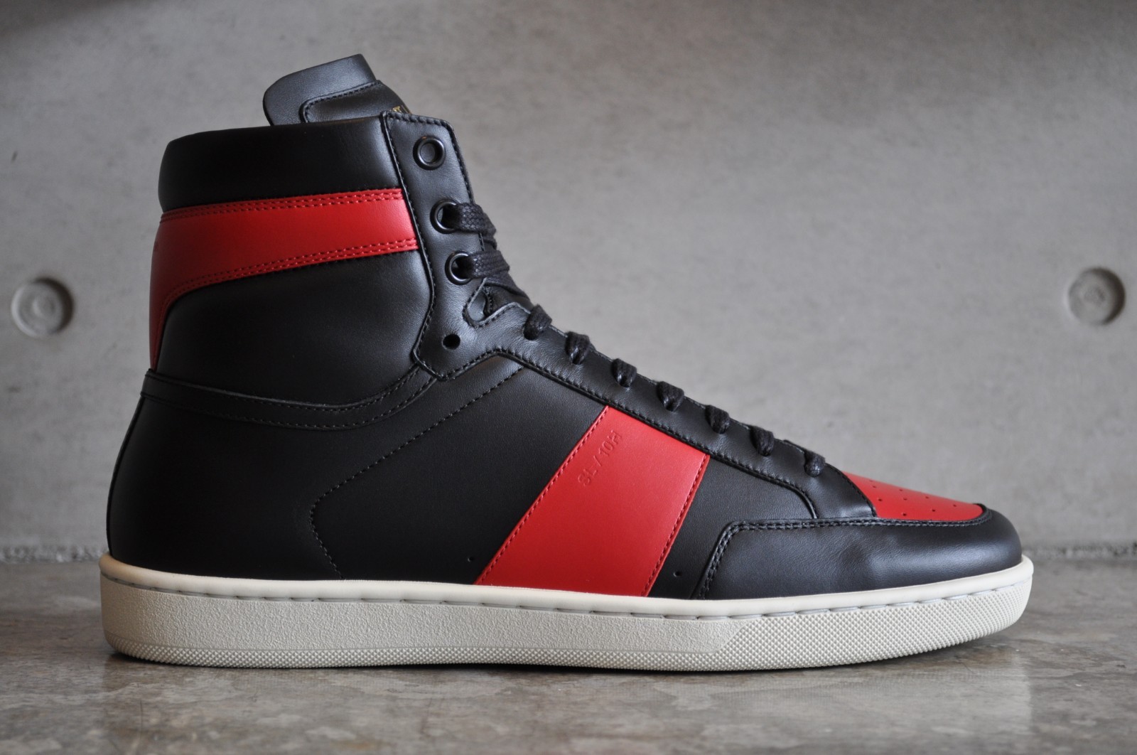 Saint Laurent Signature Court SL 10H Sneaker alta Nero Rosso 6 UK 40 EUR