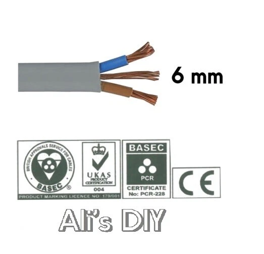 6 mm Twin and Earth T&E Electric Cable Wire | Domestic High Power Cooker Shower - Image 3 of 4