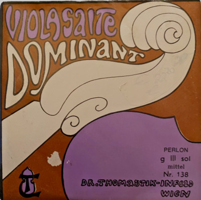 Thomastik Dominant Viola Saite 4/4 Gtröße Ton g IIi mit Silber umwickelt Nr. 138