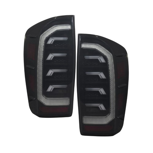 Form Lighting Sequential LED Tail Lights for 2016-2023 Toyota Tacoma SMOKED Lens - Picture 6 of 8