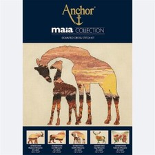 Anchor Collezione Maia Set punto croce "Giraffe silhouette", schema di conteggio
